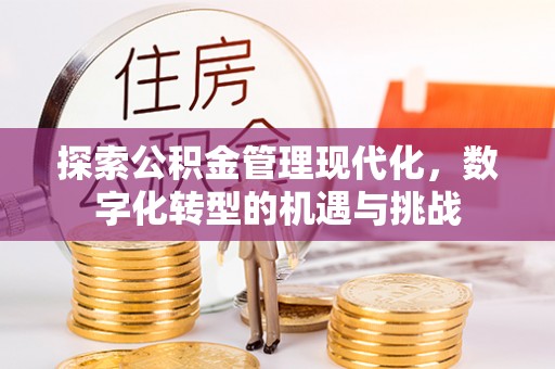 岑巩探索公积金管理现代化，数字化转型的机遇与挑战