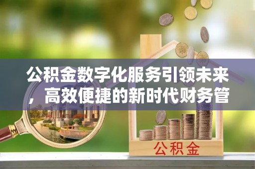 岑巩公积金数字化服务引领未来，高效便捷的新时代财务管理