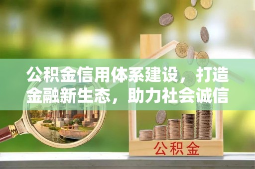岑巩公积金信用体系建设，打造金融新生态，助力社会诚信发展
