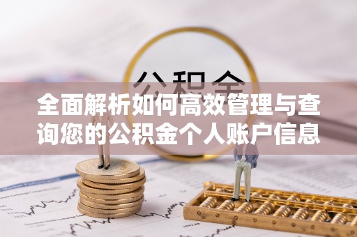 岑巩全面解析如何高效管理与查询您的公积金个人账户信息
