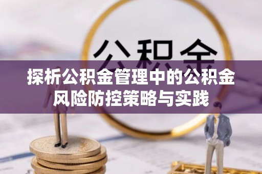 岑巩探析公积金管理中的公积金风险防控策略与实践