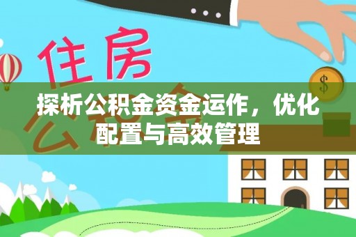 岑巩探析公积金资金运作，优化配置与高效管理