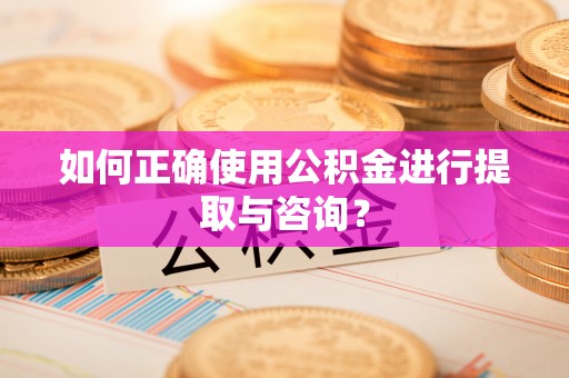 岑巩如何正确使用公积金进行提取与咨询？